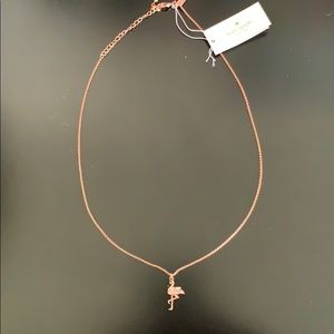 Kate Spade Rose Gold Flamingo Necklace